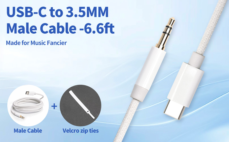 USB C to 3.5mm Audio Aux Jack Cable