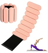 Wrist Ankle Weights for Women, Adjustable Ankle Weights Strength Training Silicone Bracelets Work...