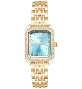 Avaner Women's Gold Square Watches: Ladies Rhinestones Elegant Stainless Steel Adjustable Band An...