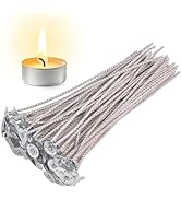 100pcs ECO Wicks for Soy Candles, 6 inch Pre-Waxed Candle Wick for Candle Making,Thick Candle Wic...