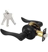 RAFECIEE Keyed Entry Door Lever, Door Handle with Lock and Key, Exterior & Interior Door Handle f...