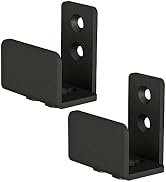 JUBEST Matte Black Floor Guide Wall Mount Sliding Barn Door Hardware Up to 1-3/8