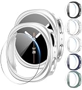 5+5Pack Case for Galaxy Watch 8 40mm Screen Protector with Anti-Fog Tempered Protective Film Glas...