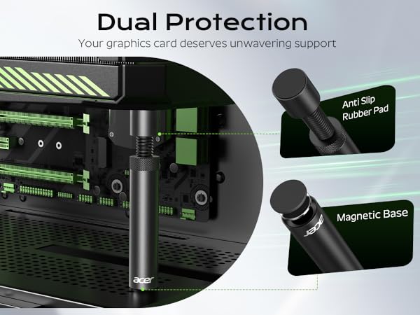 gpu support bracket dual protection anti-slip rubber pad
