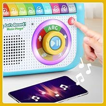 Kid pushes blue tooth button to connect with guardian’s phone to hear additional music.