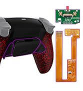 eXtremeRate Textured Red Back Paddles Programable RISE Remap Kit for PS5 Controller BDM-030 040 0...