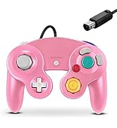 FIOTOK Gamecube Controller, Classic Wired Controller for Wii Nintendo Gamecube (Pink)