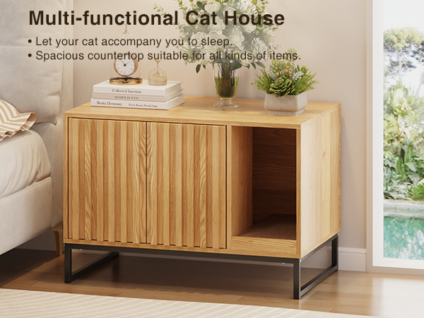 Cat litter box enclosure