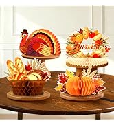 Nicrolandee Thanksgiving Decorations- Turkey Table Centerpieces Harvest Themed Party Decorations