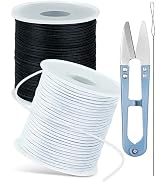 FIVEIZERO 2 Rolls Elastic Bracelet String Total 330 Feet,1.0mm,1.2mm,1.5mm Elastic Cord for Beadi...