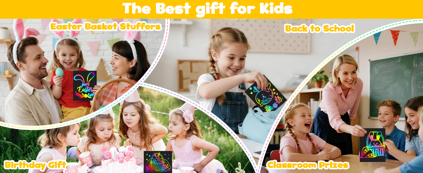 Easter gifts for kids Easter Scratch Art for kids
