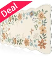 iCasso Desk Mat, Scalloped Desk Matt for Desktop, Cute XXL Large Mouse Pad, Anti-Slip Big Mousepa...