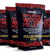 Kona Wood Pellets Brisket, Ribs, Wings,and Pulled Pork Blend Variety Pack, Intended for Ninja Woo...