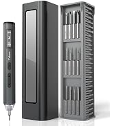 Mini Electric Screwdriver Set,Max 0.5N.m Power Screwdriver,5 Torque Settings & 60 Magnetic Bits,P...