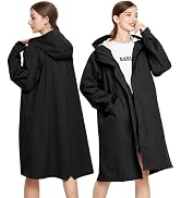 LAMA Women Raincoat, Waterproof Rain Jacket with Hooded, Lightweight Windbreaker, Packable Rainwe...