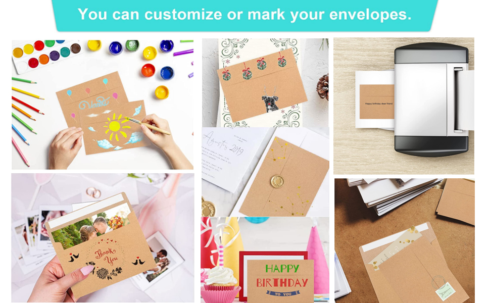 A2 Invitation Envelopes, Brown Kraft Envelopes