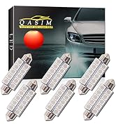Qasim 578 212-2 Led Bulb 44mm Red Festoon Bulb 10-SMD 5050 LED Interior Map Dome Lights 211-2 579...