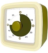 Noubnea 60 Minute Visual Timer for Kids – Silent Kitchen Timer with Shrinking Large Numbers Batte...