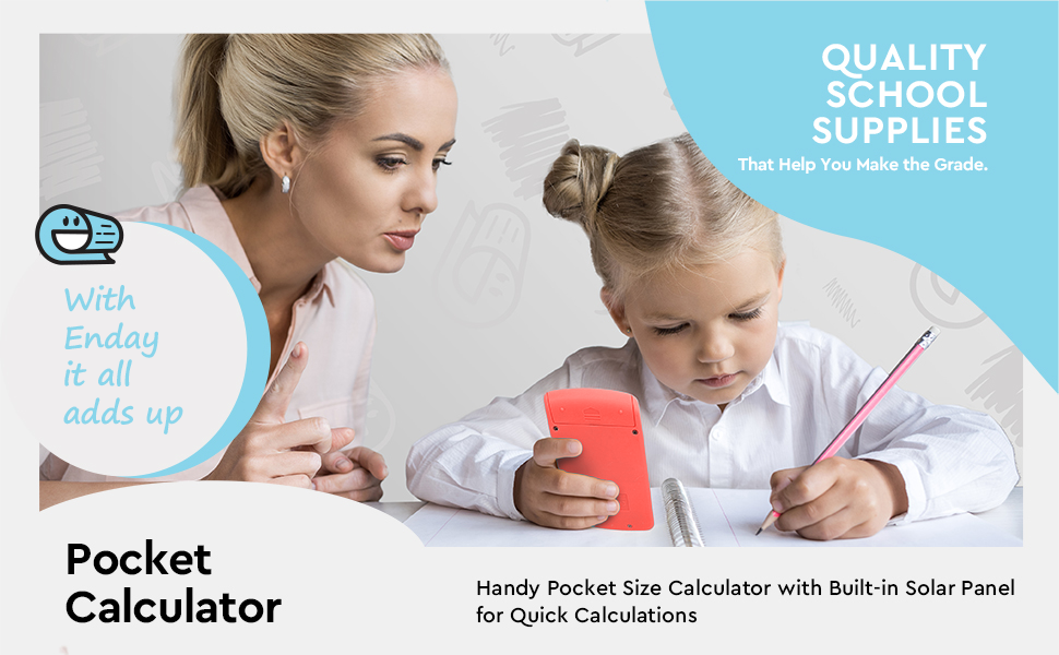 Basic Small calculator Solar and Battery Operated