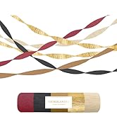 NICROLANDEE Magical Party Decor 5 Rolls Burgundy Black Crepe Paper Streamer | Wizard Party Decora...