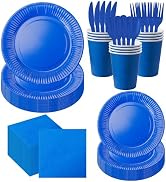 210 Pieces Disposable Paper Tableware Party Supplies - Includes 9