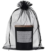 YunKo 50pcs Organza Bags 6x9 Inches Drawstring Gift Bags Mesh Gift Candy Bags Sheer Organza Weddi...