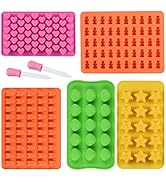 Chocolate Molds Gummy Molds Silicone - Candy Mold and Silicone Ice Cube Tray Nonstick Including H...