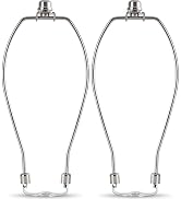 GO&SO 2 Pack Lamp Harp Kit - Nickel 8 Inch Lamp Shade Harp - Detachable Shade Holder DIY Lamp Sha...
