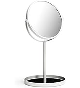 Ettori Makeup Mirror Dual Sided Vanity Mirror, 1X and 5X Magnification, 360 Swivel Round Mirror, ...