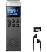 160GB Digital Voice Recorder with Playback Voice Activated Recorder for Lectures Meetings Intervi...