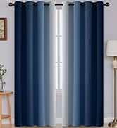 blue curtains