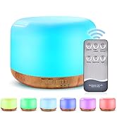 300ML Essential Oil Diffuser, Remote Control Ultrasonic Aromatherapy Oil Diffusers Cool Mist Humi...