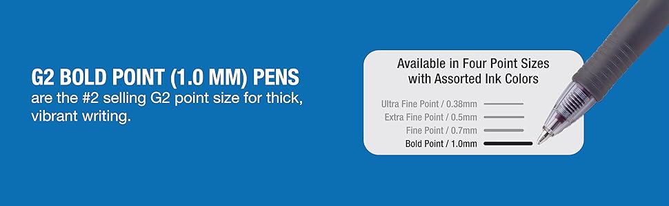 Available in Four Point Size: Ultra Fine Point, ExtraFine Point, Fine Point and Bold Point