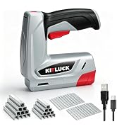 KITLUCK Electric Staple Gun, 2-in-1 Cordless Brad Nailer, 4V Electric Stapler Kit with 2000 Stapl...