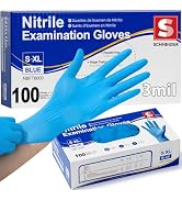 Schneider Medical Nitrile Exam Gloves, Powder-Free, Latex-Free, Disposable Gloves for Medical Use...