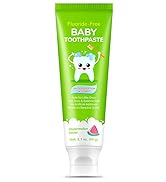 Fluoride-Free Baby Toothpaste for Ages 2-3 – Natural Fruit-Flavored Mild Formula – Pea-Sized Amou...