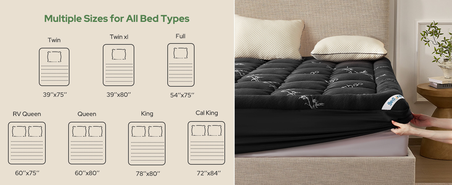 Multiple Sizes for All Bed Types
