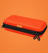 Small Hard Shell Electronic Carrying Case, Universal Protective Zipper Case | Orange Portable Sto...