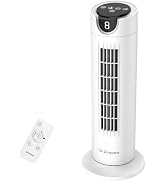 DR.PREPARE Tower Fan for Bedroom, 25 dB Quiet DC Motor Bladeless Fan, Detachable Washable Design,...