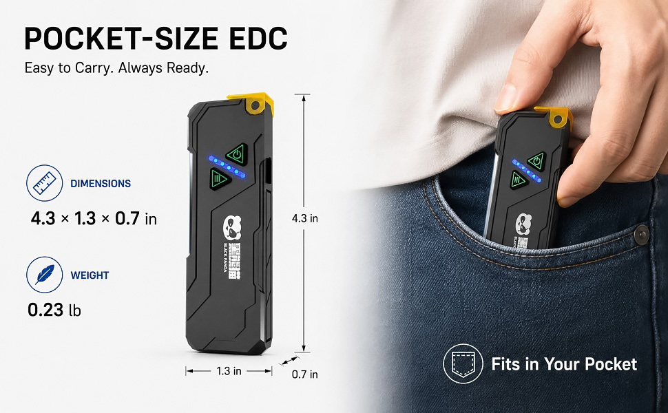BLACK PANDA EDC Flashlight light
