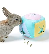 Large Rabbit Foraging Toy with Bell, Washable Puzzle Feed Game Rabbit Toy for Bunnies Boredom, Sn...