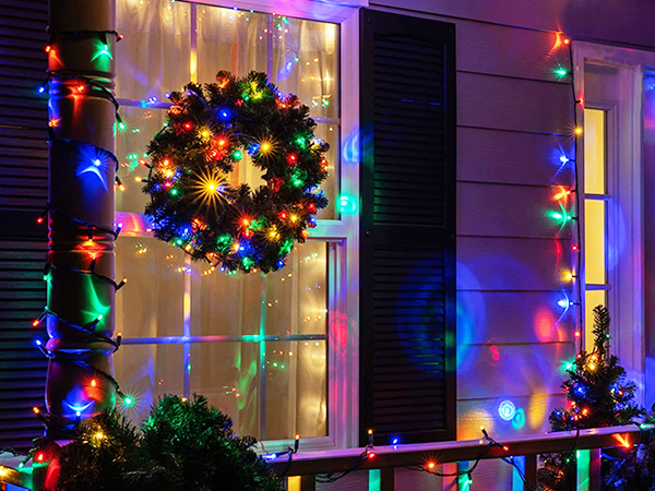 colorful lights for wreath