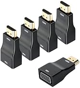 URELEGAN HDMI to VGA 5-Pack, HDMI to VGA Adapter Converter 1080P Male to Female Cord for Computer...