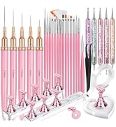 FANDAMEI Nail Art Tools, Nail Design Tools, Nail Art Brushes, Nail Stand | Liner Brushes For Nail...