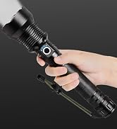 Lylting Rechargeable LED Flashlights High Lumens, 90,000 Lumens Super Bright Flashlight with 5 Mo...