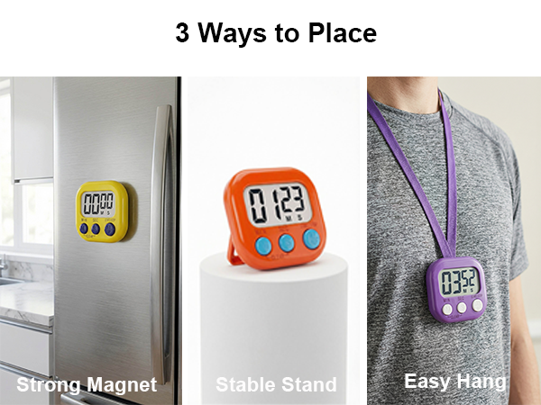 Digital Classroom Timer for Teacher, Magnetic Kitchen Timer for Kids Homework Study Cooking Gym Game