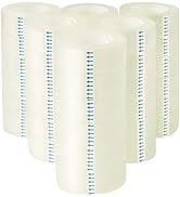 JEFURE 36Pcs Transparent Tape, 0.7in x 1000in Clear Tape Rolls, Tape Refills for Dispenser, Fun T...