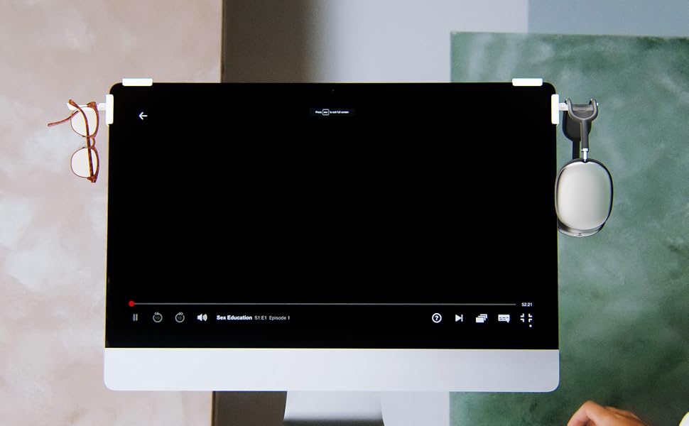 Headphone Hook for Desk/Monitor