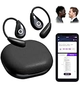 OEQ AI Translator Earbuds Real Time with Charging Case Powered by ChatGP,Black