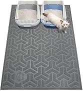 UPSKY Cat Litter Mat, Soft on Kitty Paws, Large Litter Box Mat 46